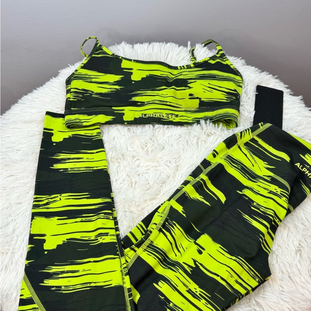 Alphalete Bright Yellow and Black Activewear